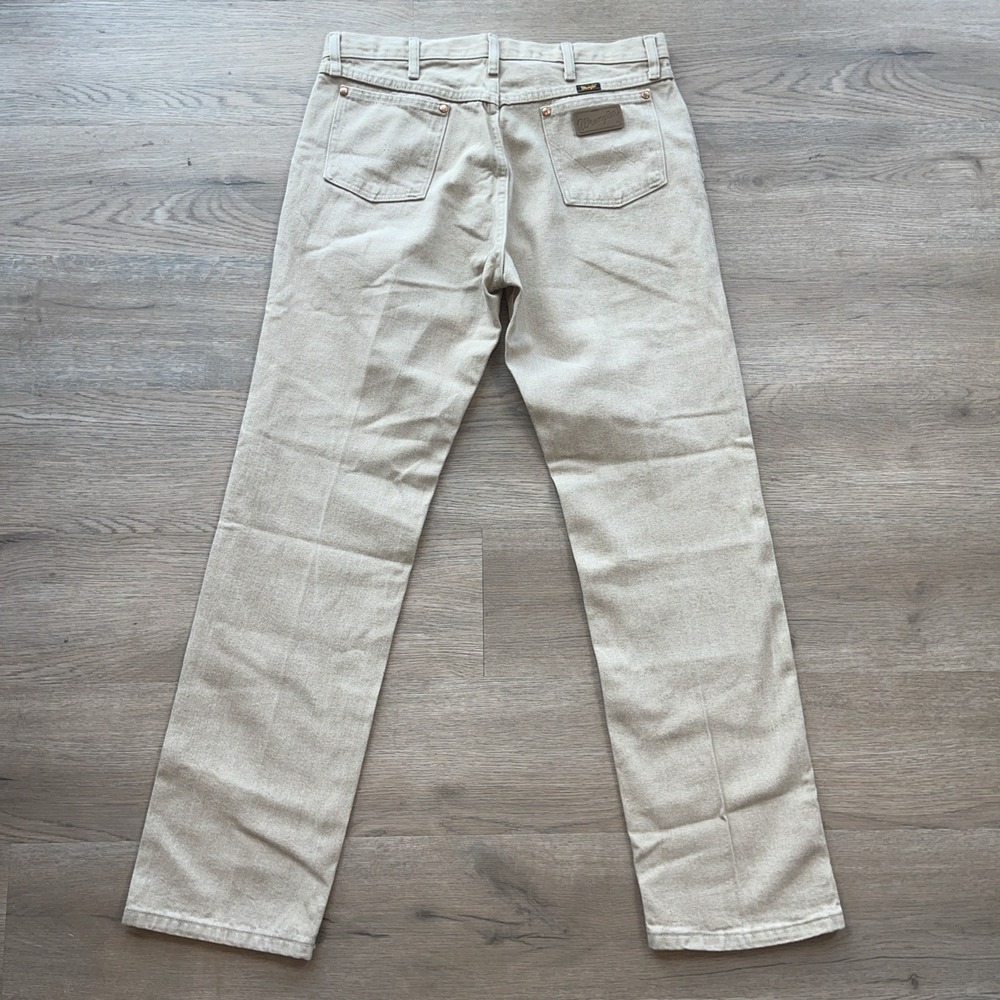 Wrangler Jeans Mens 36x32 Tan Cowboy Cut Western Cowboy Rodeo Rancher 1013MWZ CO